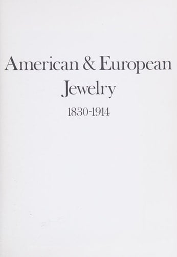 American & European jewelry, 1830-1914