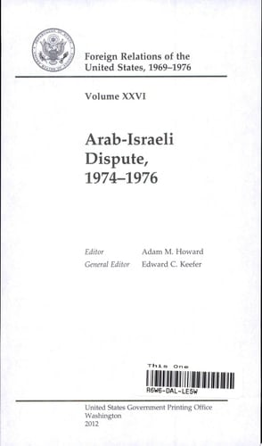 Arab-Israeli Dispute, 1974-1976