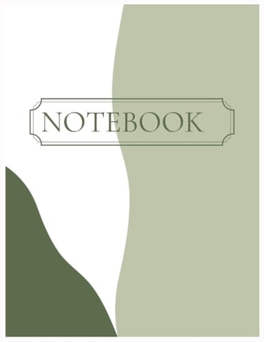 Green And White Abstract Notebook