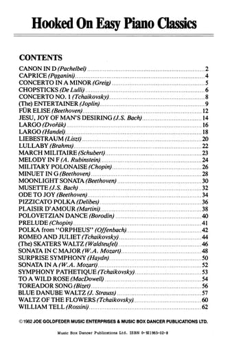 Hooked on Easy Piano Classics Vol 2 More