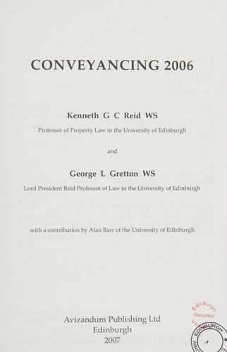 Conveyancing 2006