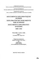 Documents diplomatiques suisses (1918-1920) / préparé par Antoine Fleury .... 11 novembre 1918-28 juin 1919