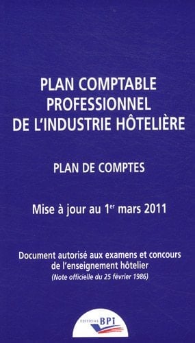 Plan comptable hôtelier 2011