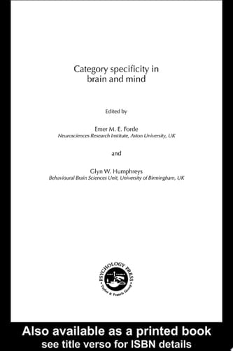 Category Specificity in Brain and Mind