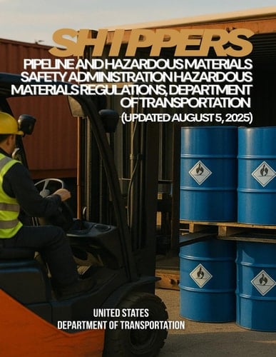 Shippers – Pipeline and Hazardous Materials Safety Administration Hazardous Materials Regulations, Department of Transportation (Updated August 5, 2025): 49 CFR Part 173