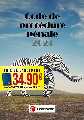 Code de procédure pénale Jaquette éléphant zèbre