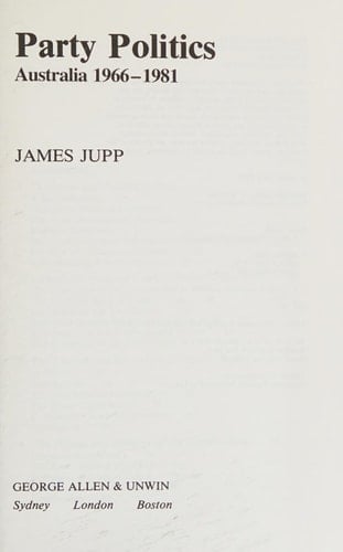Party Politics, Australia, 1966-1981