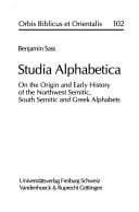Studia Alphabetica (Orbis Biblicus Et Orientalis)