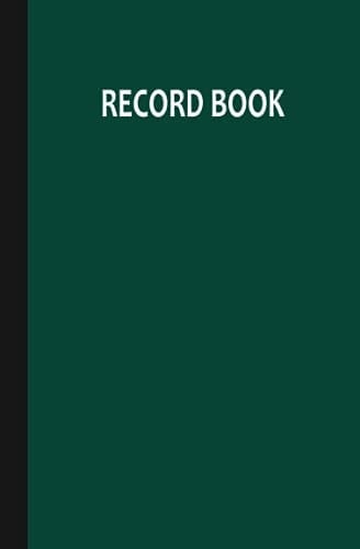 Record Book: College Ruled Record Keeping Notebook,150 Numbered Pages, 90gsm Paper, 5 1/4 x 8 Inches - Green Cover