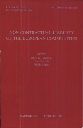 Non-Contractual Liability of the European Communities