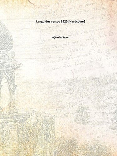 Languidez versos 1920 [Hardcover]