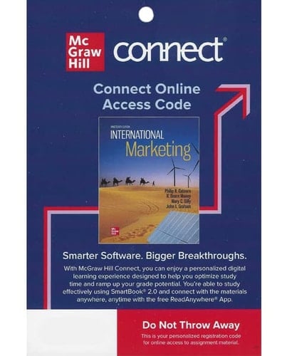 Connect Access Code Card for International Marketing, 19th edition