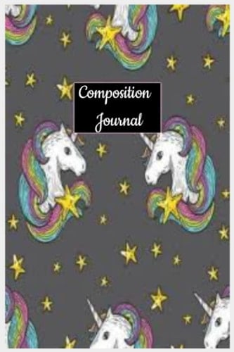 Composition Book: Write primary journal for kids, composition book, composition unicorn journal.
