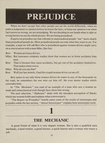 Look Again The Process of Prejudice and Discrimination