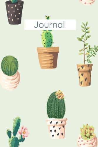 Cute Journal Notebook: Cute Cactus Daily Journal Notebook