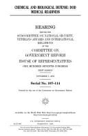 Chemical and Biological Defense : DOD Medical Readiness