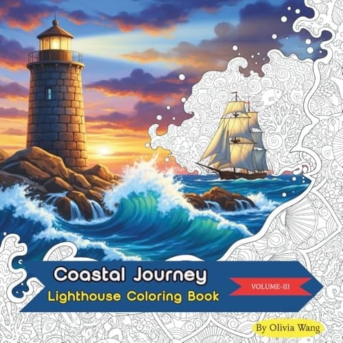 Coastal Journey: Lighthouse Coloring Book