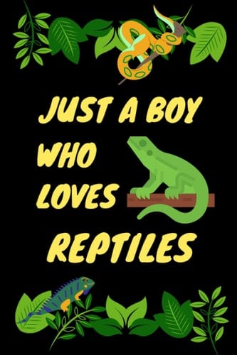 Just A Boy Who Loves Reptiles: Lined Reptiles Journal Notebook For boys /Cute Journal (Notebook, Diary) for boys who love reptiles/100 lined pages to write in