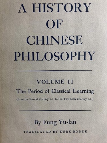A History of Chinese Philosophy