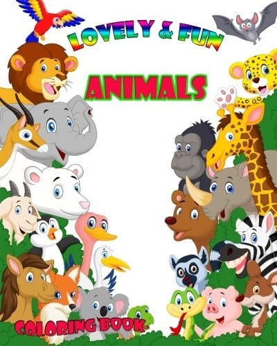 Lovely and Fun Animals Coloring Book