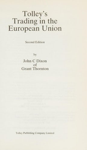 Tolley's Trading in the European Union