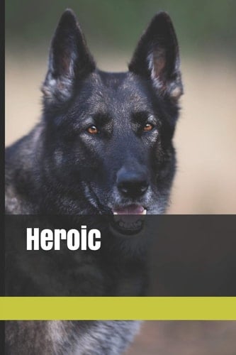 Heroic Police Dog Notebook Blank Lined Journal