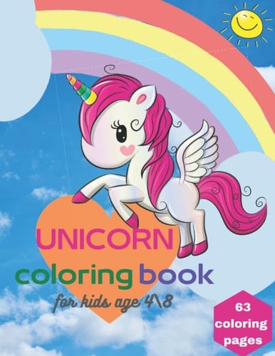 Unicorn-Coloring for kids coloring book: 8.5x11_BW_62 pdf