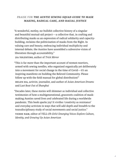 The Auntie Sewing Squad Guide to Mask Making, Radical Care, and Racial Justice