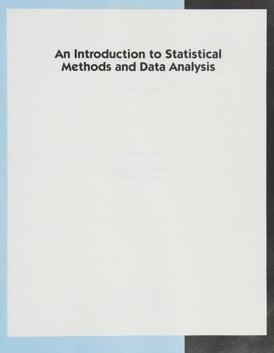 An Introduction to Statistical Methods and Data Analysis