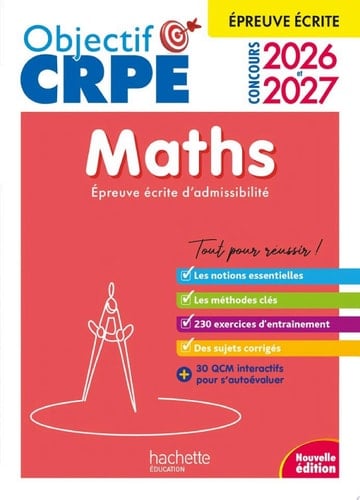 Objectif CRPE 2026-2027 - Maths - épreuve écrite d'admissibilité