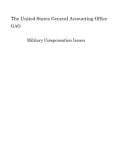 Military Compensation Issues