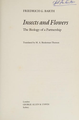 Insects and Flowers The Biology of a Partnership