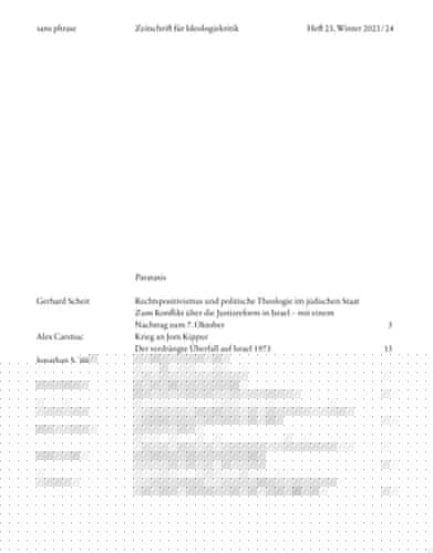 sans phrase: Heft 23 Winter 2023/24