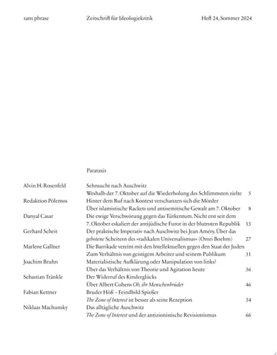 sans phrase: Heft 24