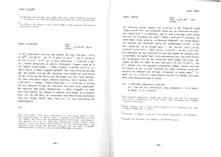 Das christlich-koptische Ägypten in arabischer Zeit : eine Sammlung christlicher Stätten in Ägypten in arabischer Zeit, unter Ausschluß von Alexandria, Kairo, des Apa-Mena-Klosters (Dēr Abū Mina), der Skētis (Wādi n-Naṭrūn) und der Sinai-Region. 1. (A - C)
