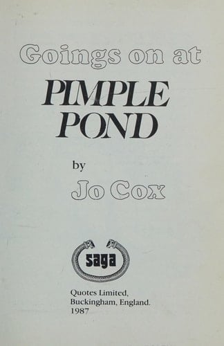 Goings on at Pimple Pond