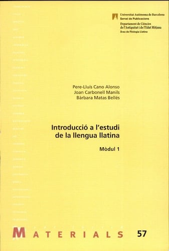 Introducció a l'estudi de la llengua llatina mòdul 1