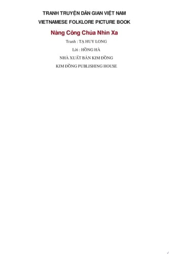Truyen tranh dan gian Viet Nam - Nang cong chua nhin xa