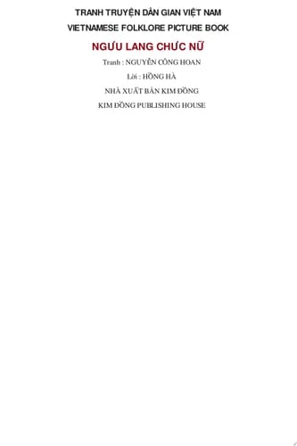 Truyen tranh dan gian Viet Nam - Nguu Lang, Chuc Nu