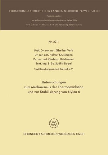 Untersuchungen zum Mechanismus der Thermooxidation und zur Stabilisierung von Nylon 6