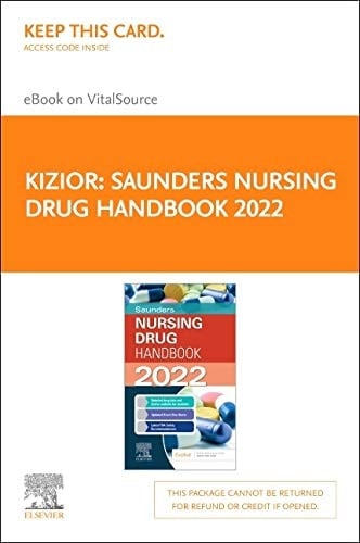 Saunders Nursing Drug Handbook 2022 Elsevier eBook on VitalSource (Retail Access Card0