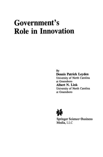 Government’s Role in Innovation