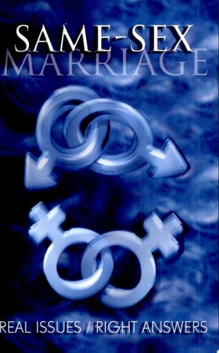 Same-sex Marriage Real Issues/right Answers
