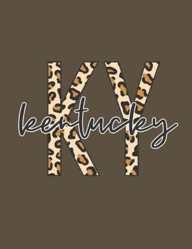 Cheetah Print Kentucky Journal Notebook 160 Lined Pages 8.5x11