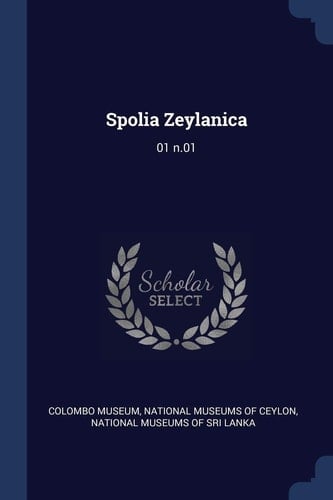 Spolia Zeylanica 01 N. 01