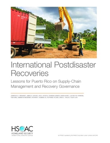 International Postdisaster Recoveries Lessons for Puerto Rico on Supply-chain Management and Recovery Governance