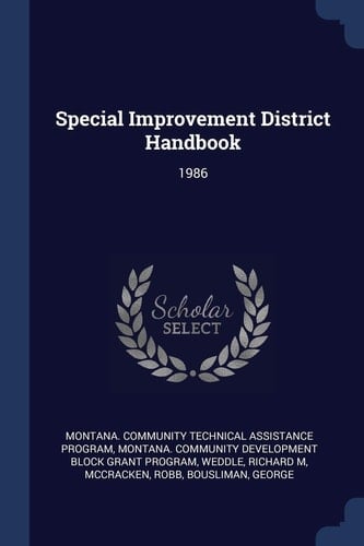 Special Improvement District Handbook 1986