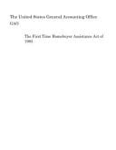 The First Time Homebuyer Assistance Act Of 1983