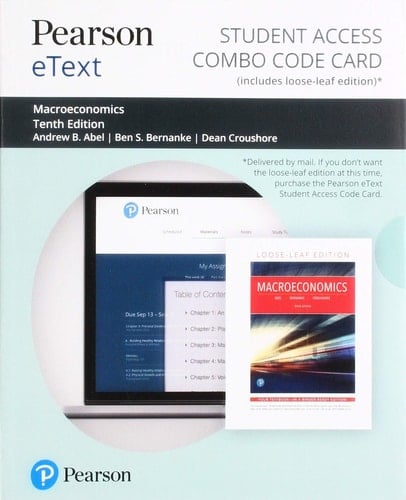 Macroeconomics Pearson Etext Combo Access Card