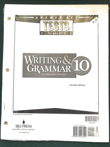 writing and Grammar 10 Test Key
